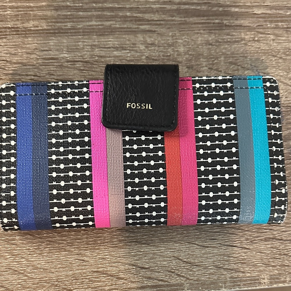 Fossil Multicolor Striped Wallet